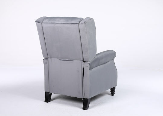 Relaxsessel Samt Gray 72x84x97cm