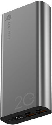 Navitel Power Bank 20000mAh 22.5W Ασημί
