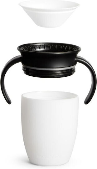 Munchkin Παιδικό Ποτηράκι Miracle 360° Trainer Cup από Πλαστικό Μαύρο 207ml για 6m+