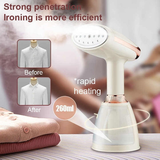 Aparat de călcat cu abur pentru haine de Mână 1500W cu rezervor 280ml Gri
