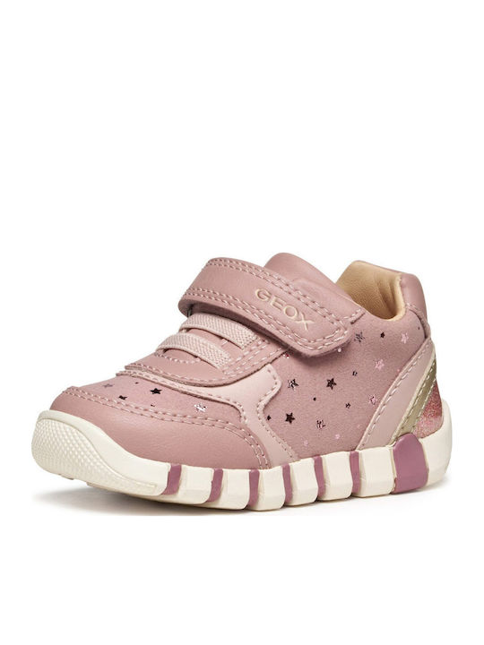 B Iupidoo Παιδικά Sneakers Ανατομικά με Σκρατς Ροζ