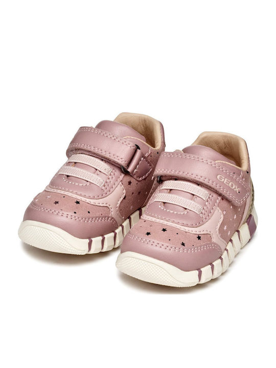 B Iupidoo Παιδικά Sneakers Ανατομικά με Σκρατς Ροζ