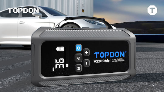Topdon Portable Car Battery Jump Starter 12000mAh with Pump / Power Bank / USB 12V