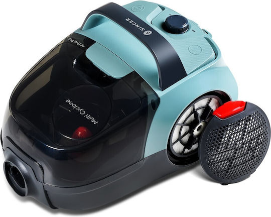 Singer Active Pro Ηλεκτρική Σκούπα 800W με Σακούλα 1.55lt Μαύρη