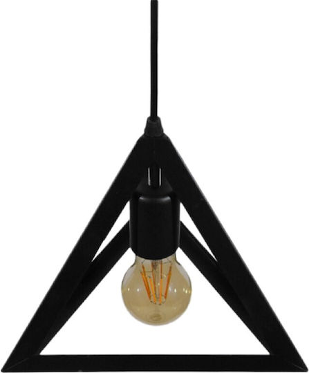 VenCore Pendant Light Black with Socket E27 25x25x21cm