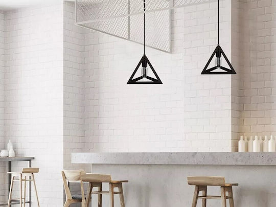 VenCore Pendant Light Black with Socket E27 25x25x21cm