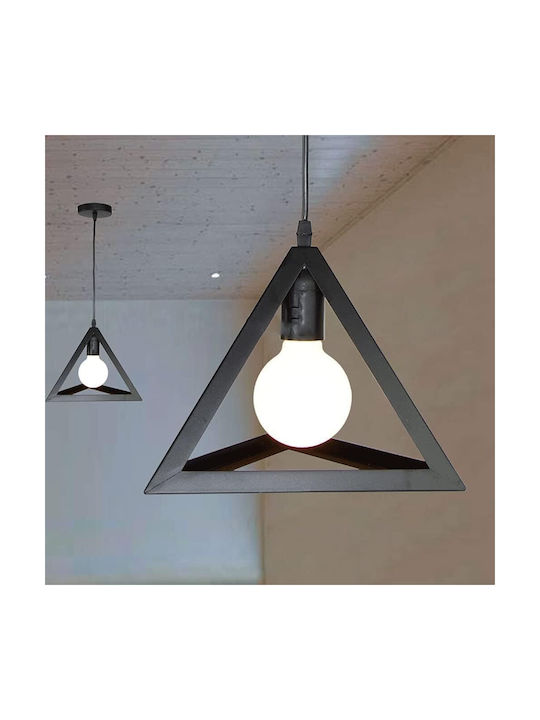 VenCore Pendant Light Black with Socket E27 25x25x21cm