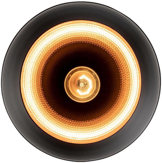 VenCore Pendant Light Black Bell with Socket E27 24x24x30cm