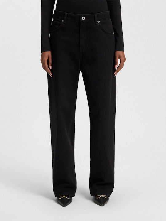 Low Waist Women's Jean Trousers Denim Black