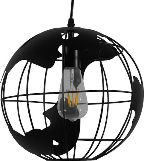 VenCore Pendant Light Black Grid with Socket E27 30x30x30cm