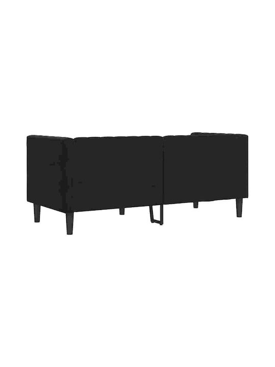 Τριθέσιος Καναπές Βελούδινος Μαύρο 174x74.5x70.5εκ.