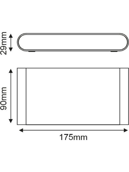 Aca Maida Wall-Mounted Outdoor Ceiling Lamp IP54 9cm