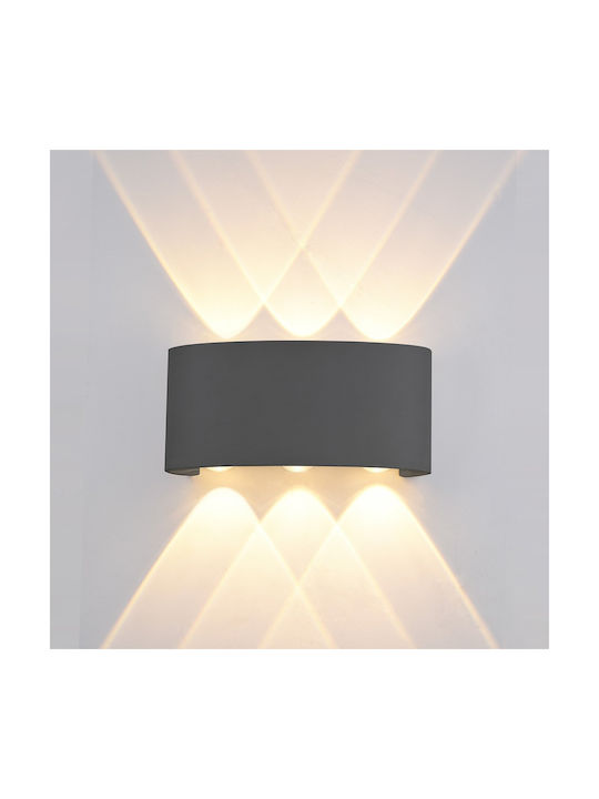 Italux Lumină de Perete cu LED Integrat Negru 8x8cm