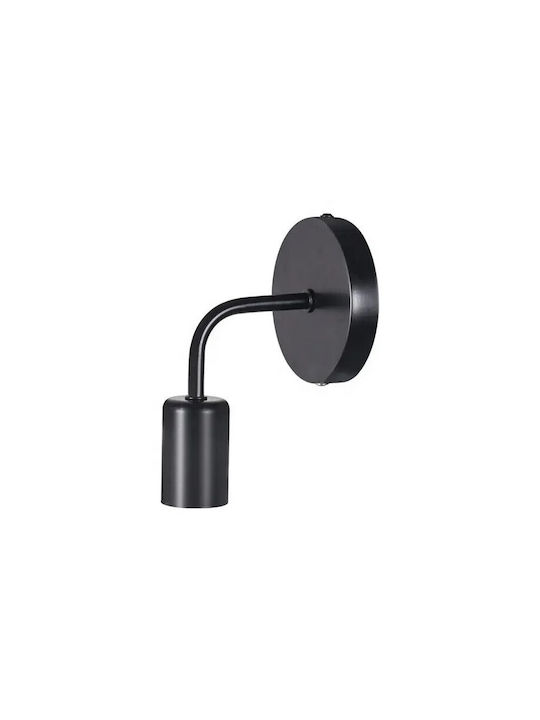 VenCore Modern Lumină de Perete cu Soclu E27 Negru 7x16cm