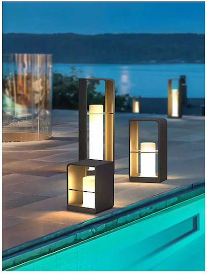 Tabletop Solar Light Traffic Light 10W Warm White 3000K with Photocell IP65 45x20x20 cm