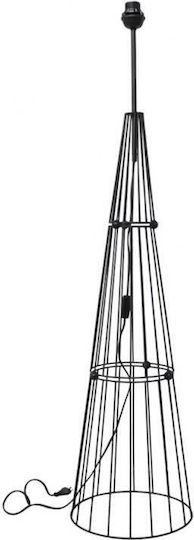 Heronia Vintage Floor Lamp H130xW40cm. with Socket for Bulb E27 Black