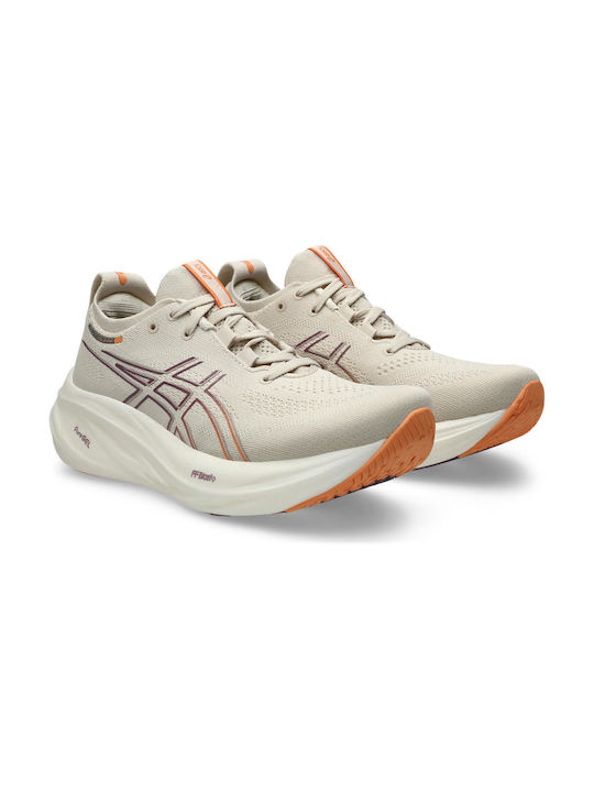 Gel-Nimbus 26 Sport Shoes Running Oatmeal / Faded Orange