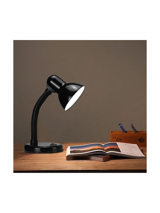 VenCore Office Lamp with Flexible Arm for Socket E27 in Black Color