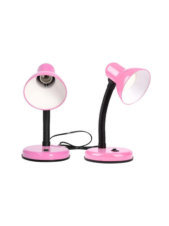 VenCore Office Lamp with Flexible Arm for Socket E27 in Pink Color