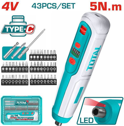 Total TSDLI04062 Battery Screwdriver 4V 1x1.3Ah