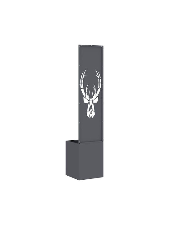vidaXL Topf Metallisch Charcoal 32x140x140cm.