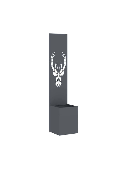 vidaXL Topf Metallisch Charcoal 32x140x140cm.