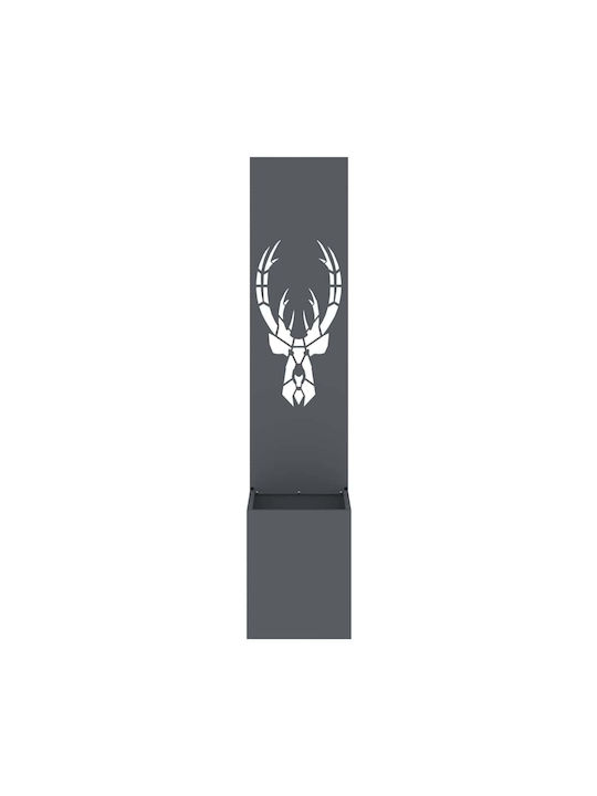 vidaXL Topf Metallisch Charcoal 32x140x140cm.