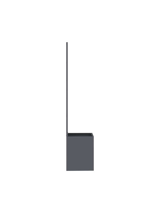 vidaXL Topf Metallisch Charcoal 32x140x140cm.