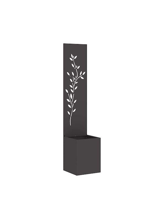 vidaXL Pot Metallic Black 32x140x140cm.