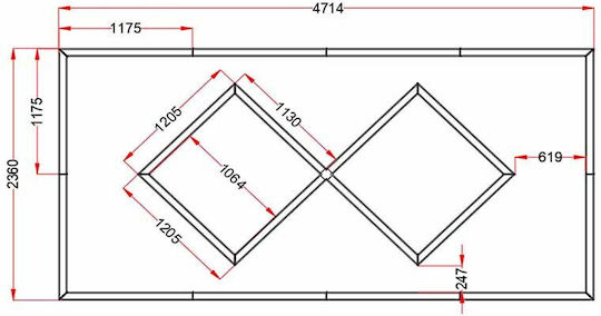 VenCore LED Panel 731W με Ψυχρό Λευκό Φως 6500K