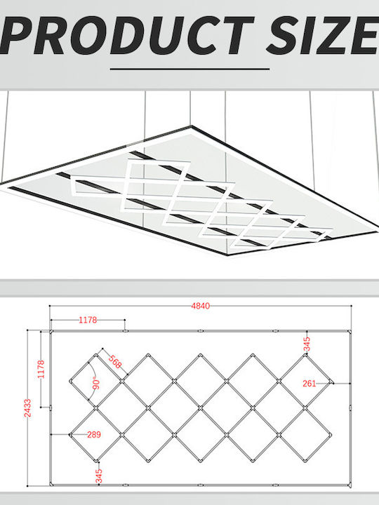 VenCore LED Panel 512W with Cool White Light 6500K
