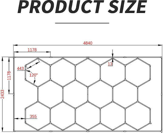 VenCore LED Panel 534W με Ψυχρό Λευκό Φως 6500K