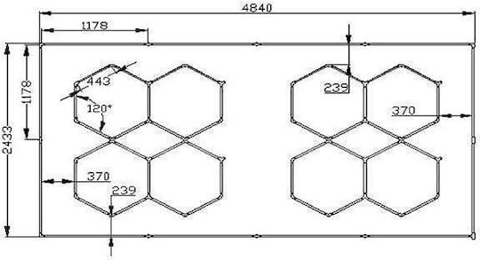 VenCore LED Panel 456W με Ψυχρό Λευκό Φως 6500K