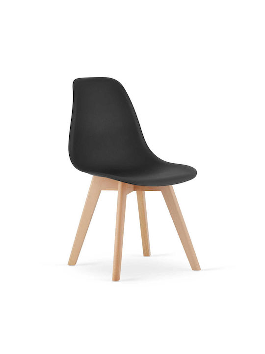 Kito Kitchen Polypropylene Chair Black 61x40x50cm 2pcs