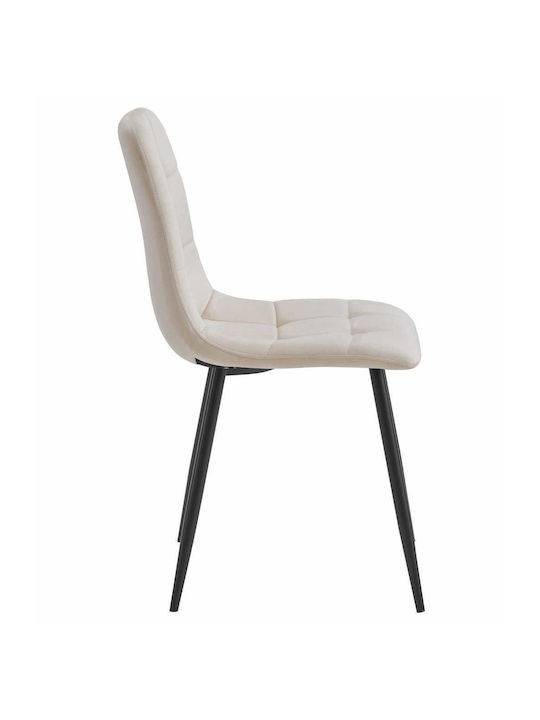 Kara Kitchen Velvet Chair Beige Velvet 60x50x50cm