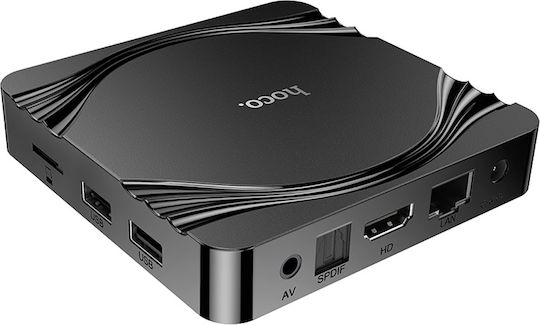Hoco TV Box DQ10 Navio 47069-OC 4K UHD with WiFi USB 2.0 4GB RAM and 32GB Storage Space with Operating System Android 12.0