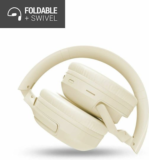 Bluetooth Wireless Over Ear Headphones with 50 hours of Operation White