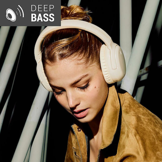 Bluetooth Wireless Over Ear Headphones with 50 hours of Operation White