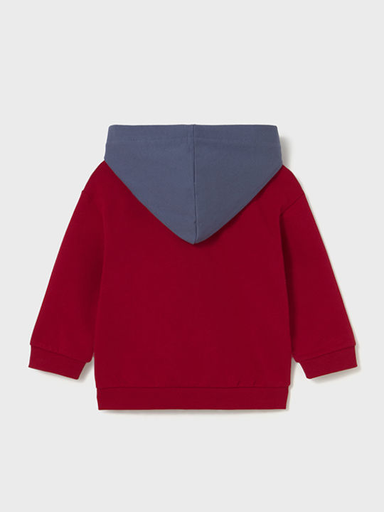Kids Sweatshirt Cardigan Cotton with Hood Red Play