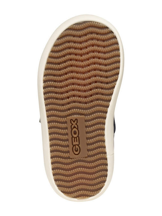 B Gisli Anatomische Leder Kinderstiefel mit Bügel- und Schleifenverschluss Marineblaue