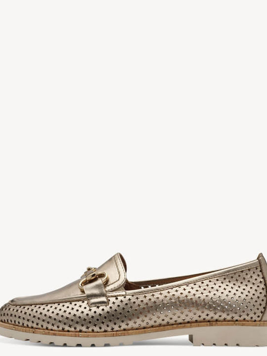 Leather Women's Loafers Bronze