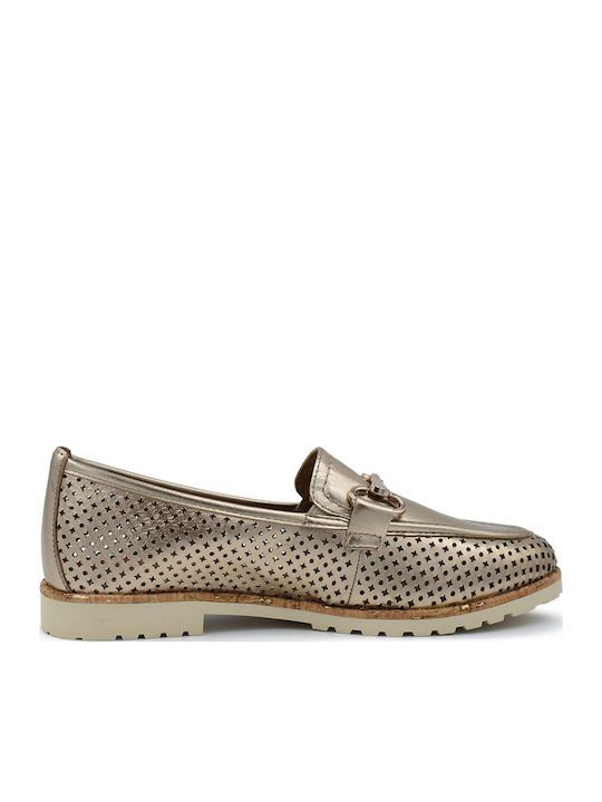 Leather Women's Loafers Bronze
