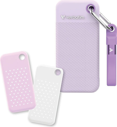 Verbatim Pocket USB 3.2 External SSD 1TB M.2 Purple / White