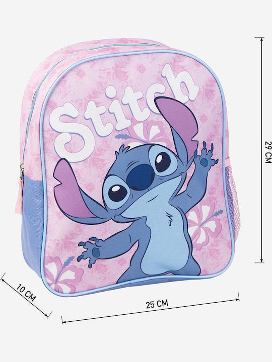 Cerda Lilo & Stitch School Backpack for Elementary with Water Bottle Holder Purple 25 x 20 x 30cm