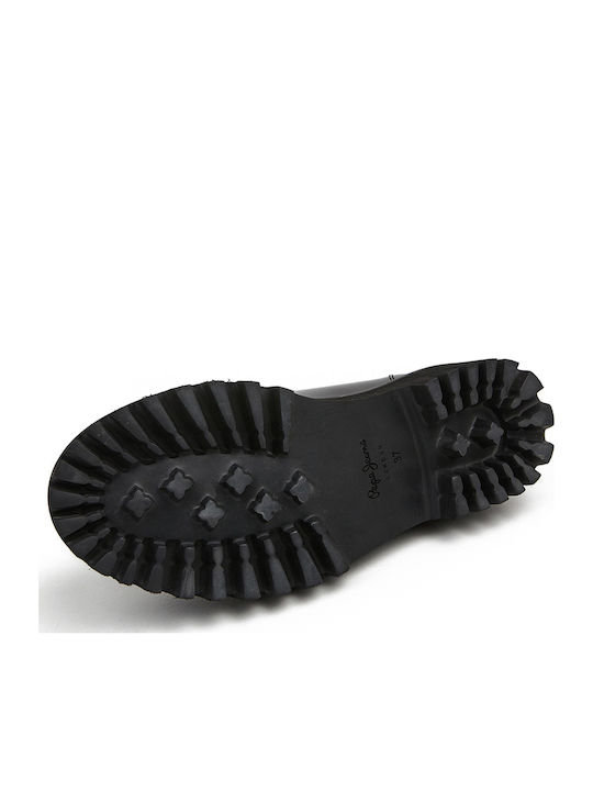 Leather Women's Loafers in Black Color