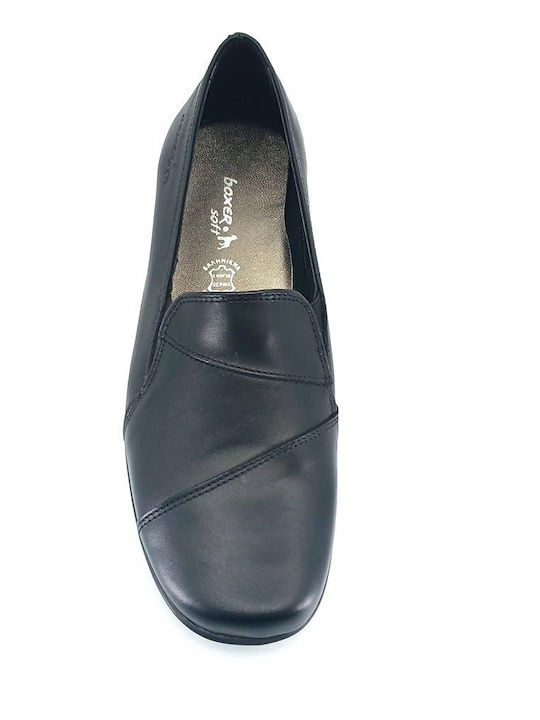 Δερμάτινα Γυναικεία Loafers σε Μαύρο Χρώμα