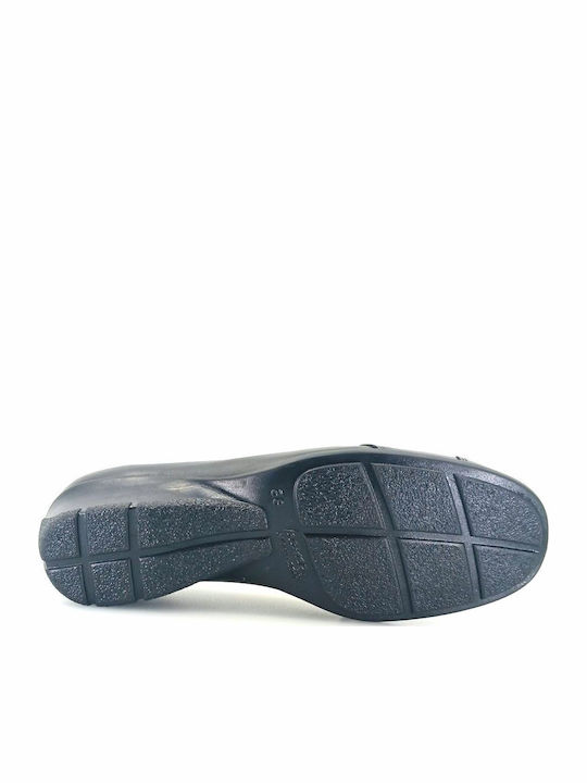 Δερμάτινα Γυναικεία Loafers σε Μαύρο Χρώμα