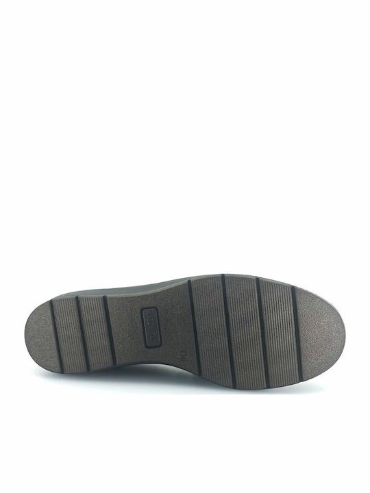 Leder Damen Loafers in Schwarz Farbe