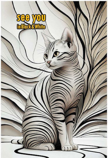 Black & White Spiral Heft Geregelt A4 2 Themen 1Stück (Μiverse Designs)