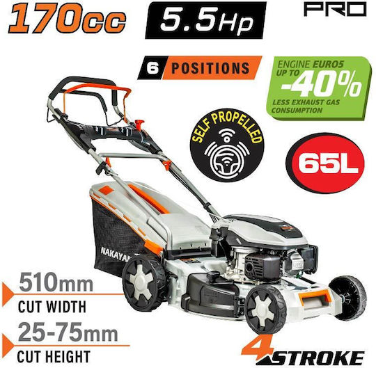Nakayama PM5310 Self-propelled Lawn Mower Gasoline 5.5hp/170cc